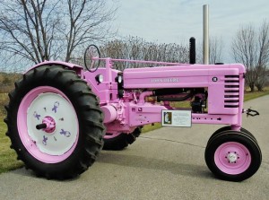 pink John Deere tractor